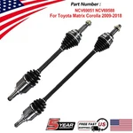 Pair Front Cv Axle Shaft For 2009-2015 2016 2017 2018 Toyota Corolla Matrix 1.8L. Fixed Price $96.44.