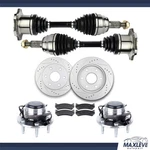 Front Cv Axle+brake Pads&rotors+wheel Bearing Hub For Gmc Yukon 6.0L 2001-2006. Fixed Price $337.78.