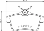 Mintex Rear Axle Brake Pad Set, Disc MDB3023. Fixed Price $35.70.