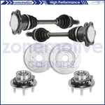 For 2007-13 Gmc Sierra 1500 4.3L Front Cv Axle+brake Rotors+wheel Hub Bearing. Fixed Price $388.35.