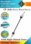 Front Right Cv Axle For 2013-2015 Mitsubishi Outlander Sport 2WD Manual Tra. Fixed Price $150.41.