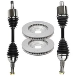 Front Cv Axle + Brake Discs Rotors For Chevrolet Impala Base 3.4L 2000-2005. Fixed Price $209.89.