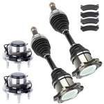 Front Cv Axle+brake Pads+wheel Hub Bearing For 1999-2004 Gmc Sierra 1500 6.0L. Fixed Price $278.99.