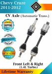 New Oe Front Cv Axles For 2011-2012 Chevy Cruze 1.4L Turbo Lifetime Warranty. Fixed Price $311.54.