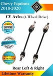 New Oe Rear Cv Axles For 2018-2020 Chevy Equinox 4WD Lifetime Warranty. Fixed Price $262.40.