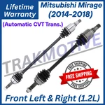 New Oe Front Cv Axles For 2014-2018 Mitsubishi Mirage 1.2L ,lifetime Warranty.. Fixed Price $247.99.