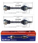 For Lexus RX300 Fwd 1999 Pair Of Front Cv Axle Shafts Surtrack Set. Fixed Price $273.56.
