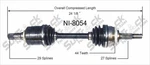 Cv Axle Shaft Frt NI-8054 Fits 93-97 Altima D/s Automatic W/o Limited Slip Call. Fixed Price $118.00.