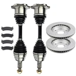 Cv Axles & Brake Discs Rotors Ceramic Pads For Gmc Yukon Sle 4.8L 00-06. Fixed Price $240.69.