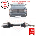 Truedrive REPD281601 Front Axle Assembly For 2002-2005 Dodge Ram 1500 Fwd. Fixed Price $104.99.