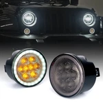 Xprite Smoked Lens Amber Turn Signals Lights Drl Halo 2007-2018 Jeep Wrangler Jk. Fixed Price $36.99.