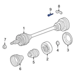 For Porsche Boxster 00-02 90006712302 Rear Cv Axle Retainer Plate Bolt. Fixed Price $10.44.