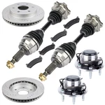 New Front Cv Axle+brake Pads&rotors+wheel Hub Bearing For 2002-05 Escalade 5.3L. Fixed Price $356.99.