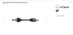 Odm VW88550 Cv Components - Axle Assembly Front Left For Secondary Design. Fixed Price $67.99.