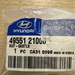 Usa New Genuine Hyundai Axle Nut 49551-21000. Fixed Price $15.00.