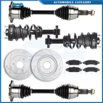 Front Cv Axle+complete Struts+brake Pads&rotors For Chevrolet Tahoe 5.3L 2011-14. Fixed Price $484.50.