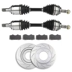For Toyota 4RUNNER 2003-2009 Front Right & Left Cv Axles + Brake Pads Rotors. Fixed Price $234.98.