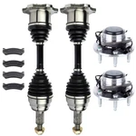 Front Cv Axle+wheel Hub Bearing+brake Pads For 1999-2004 Gmc Sierra 1500 4.3L. Fixed Price $252.98.