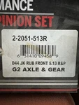 G2 Axle And Gear 2-2051-513R Ring Pinion Set Fits 07-18 Wrangler (jk). Fixed Price $125.00.
