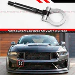 24-25 Ford Mustang Black Silver Folding Ring Screw Front Bumper Tow Hook. Fixed Price $23.99.