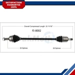 Trakmotive Front Right Cv Axle Joint Shaft 1PCS For 2017 Fiat 500. Fixed Price $145.99.