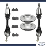 Front Cv Axle Brake Pads & Rotors For Toyota Fj Cruiser 4.0L 2007-2014. Fixed Price $268.09.