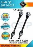 Gsp Oem Rear Cv Axles For 2013-2017 Audi Q5 2.0L 3.0L Lifetime Warranty. Fixed Price $278.05.