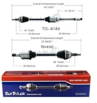 For Toyota Sienna Fwd 2004-2009 Pair Of Front Cv Axle Shaft Assies Surtrack Set. Fixed Price $219.99.