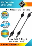 New Oe Rear Left & Right Cv Axle For 2016-2018 Kia Sorento 4X4 Year Warranty. Fixed Price $202.96.