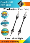 New Oe Rear Cv Axles For 2005-2008 Chrysler 300 2WD Lifetime Warranty. Fixed Price $231.81.