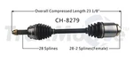 For Jeep Patriot Compass Front Right Cv Axle Shaft Surtrack CH-8279. Fixed Price $105.72.