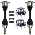 Cv Axles & Wheel Bearing Hubs Brake Ceramic Pads For Gmc Sierra 1500 4.3L 1999. Fixed Price $245.49.