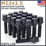 20 Bmw Lug Bolt M12X1.5 Black 45MM Fit 1-8 SERIES/M1/M3/M5/M6 15-19MM Spacers. Fixed Price $37.99.