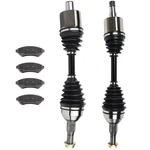 Front Cv Axles + Brake Ceramic Pads For Chevrolet Impala 3.8L 3.4L 2000-2005. Fixed Price $147.11.