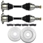 For Gmc Yukon Sle 4.8L 6.3L 6.0L 2000-2006 Front Cv Axle + Brake Pads & Rotors. Fixed Price $226.42.
