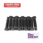 Moser 8081M, Set Of 10 Black Steel 5/8IN-11 X 2.5IN Wheel Stud Kit .685 Knurl. Fixed Price $70.50.