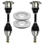 Front Cv Axles + Brake Discs Rotors Fits Chevrolet Silverado 1500 1999-2006. Fixed Price $263.07.
