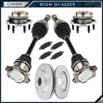 For Gmc Sierra 1500 4.8L 5.3L Front Cv Axle+brake Pads&rotors+wheel Hub Bearing. Fixed Price $365.99.