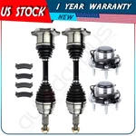 For Gmc Sierra 1500 Front Cv Axle Shaft Wheel Bearing Hub Brake Pads 2000-2006. Fixed Price $262.69.