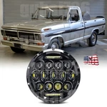 Ford F-100 250 F-350 Pickup 1953-1977 Round 7'' Inch Led Headlight Halo Drl. Fixed Price $30.00.