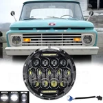 Ford F-100 250 F-350 Pickup 1953-1977 Round 7'' Inch Led Headlight Halo Drl. Fixed Price $32.00.