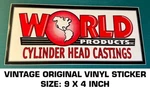 World Products Cylinder Head Castings - Vintage Original Vinyl Decal Sticker. Fixed Price $9.54.