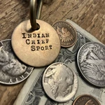 Indian Chief Sport Scout Motorcycle Brass Key Fob. Fixed Price $14.95.