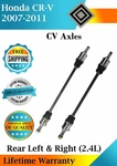 New Oe Rear Cv Axles For 2007-2011 Honda Cr-v 2.4L Lifetime Warranty. Fixed Price $236.28.