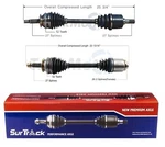 Surtrack Pair Set Front Cv Axle Shafts For Hyundai Santa Fe 2.7L Auto Fwd. Fixed Price $135.95.