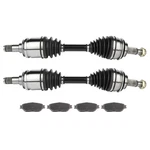 Front Brake Ceramic Pads + Cv Axle For Toyota Tacoma 4.0L 2.7L 2005-2014. Fixed Price $175.39.