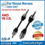 Oe Front Pair Cv Axle Shaft Set For 2003 04 05 06 07 Nissan Murano V6 3.5L Awd. Fixed Price $190.69.