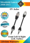 Oe Front Cv Axles For 2008-2015 Mitsubishi Lancer 2.0L Turbo. Lifetime Warranty. Fixed Price $276.02.