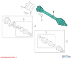 2011-2018 Audi Q5 Cv Axle Assembly 4G0407271F. Fixed Price $149.99.
