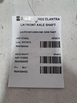 Lh Driver Side 2022 Elantra Axle/cv C/v Shaft SKU#4164485. Fixed Price $95.00.